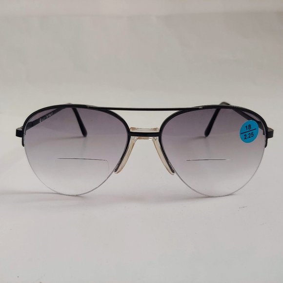 NWT Vintage 90's Aviator Metal Bi-Focal Reading Sunglasses +1.50 (S.Black) - Picture 1 of 4